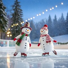 Obraz premium White Snow Winter Season Background