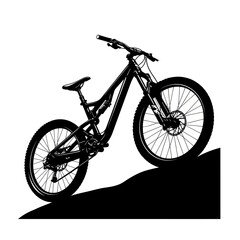 Fototapeta premium Mountain bike illustration on a white background
