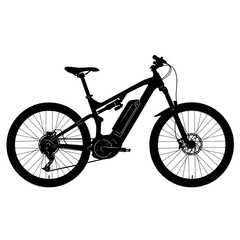 Fototapeta premium Electric mountain bike silhouette