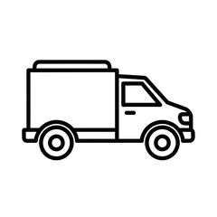 Fototapeta premium Delivery truck icon illustration