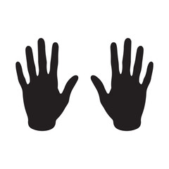 Obraz premium Hand icon, vector illustration flat design style isolated on white.