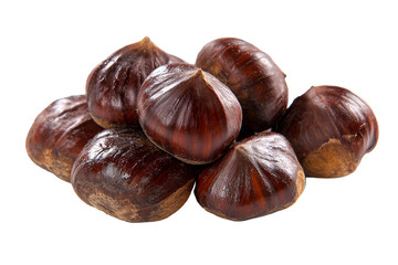 Fototapeta premium Pile of fresh chestnuts