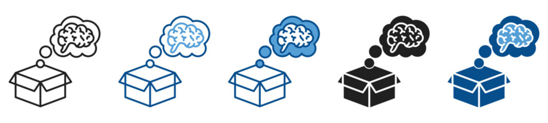 Innovation icon set in multiple styles