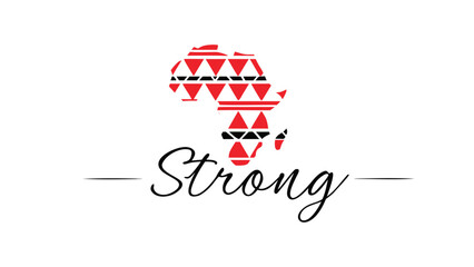 Inspirational African continent map with strong message