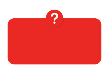 Red rectangular box with question mark symbol on top center.