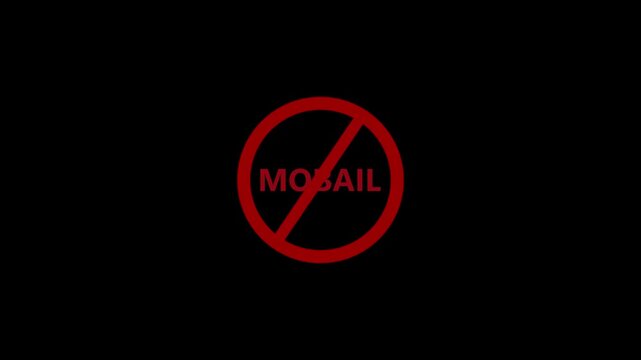 Red circular with Mobail text on black background for branding and corporate identity