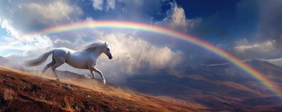 Rainbow Horse New Year 2026 - Powered by Adobe