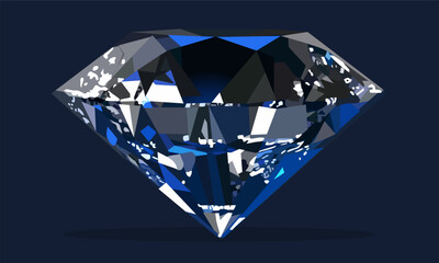 diamond on black background