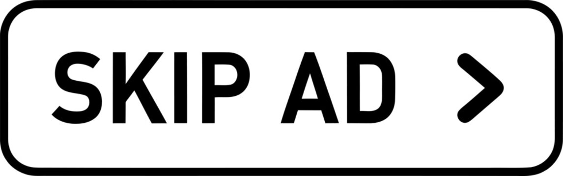 Skip ad button Vector
