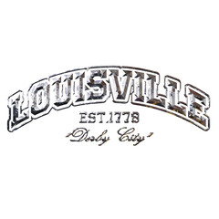 Fototapeta premium Distressed Louisville Est 1778 Derby City Vintage T Shirt Design Graphic