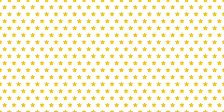 Seamless small star pattern with repeating yellow stars creating simple decorative background for wallpaper, textile, wrapping paper, stationery and playful surface design
