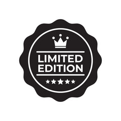 Limited edition badge icon set with decorative labels representing exclusive product marking, special offer, promotion and marketing label concept