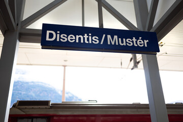 a sign of swiss vilalge disentis muster