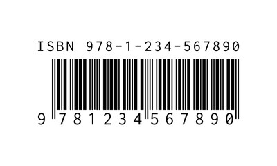 Vector ISBN barcode. Barcode illustration.