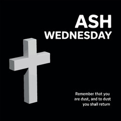 ASH Wednesday february 17th typography vector t-shirt design print