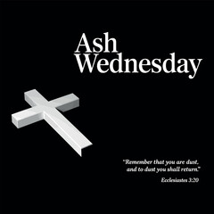 ASH Wednesday february 17th typography vector t-shirt design print
