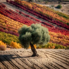 autumn landscape with tree