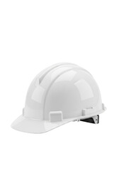 Fototapeta premium a brand new, transparent industrial safety helmet with a visible internal suspension system, shot in high-key commercial lighting on a transparent background with ample copy space. concept of
