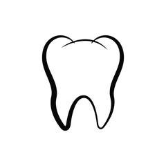 Obraz premium tooth logo icon illustration flat
