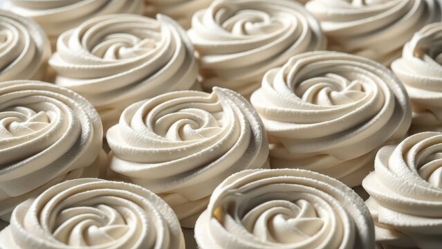 Delicious white cupcakes with swirled white frosting and edible silver dust