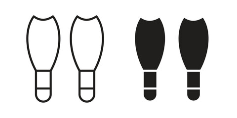 Scuba diving icons vector collection for web designs. flat icons © David