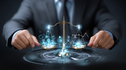 A man is holding a scale with a man's hand on it