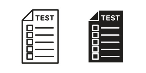 Test icons vector collection for web designs. flat icons