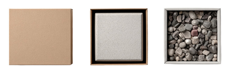 Fototapeta premium Curated Mystery Box Concept with Clean and Realist Design Elements