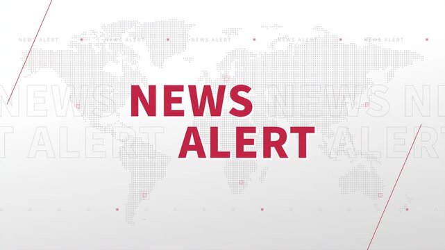 Breaking news & News Alert transition, 4K ProRes 422, start and end with green background for chroma key, simplicity and minimalism design