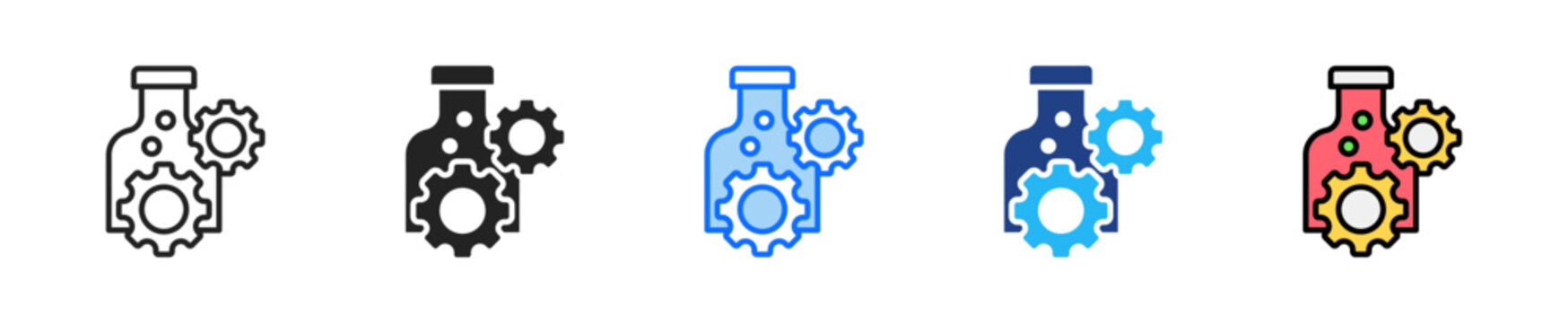 Bottleneck Icon Set Multiple Style Collection