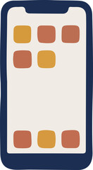 Mobile Phone Application Icon Illustration