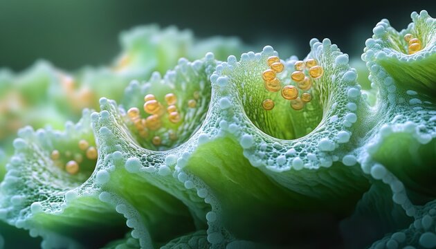 Ultra-Realistic 3D Macro of Plant Structures Responding to Sound Frequencies