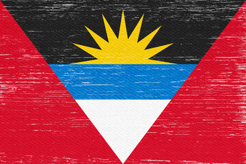 Distressed Antigua And Barbuda Flag