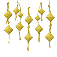 Ketupat hanging decorations for hari raya or eid mubarak