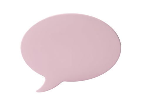 A bright pink speech bubble against a clean white background, ready for your text or design - Powered by Adobe