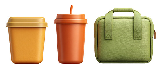 Colorful Snack Containers and Bag for Kids' Beach Holiday Fun and Adventure