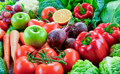 Assorted raw organic vegetables