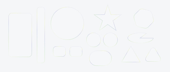  liquid glass frames with rounded corners.