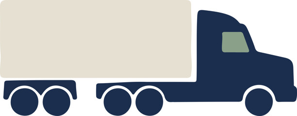 Illustration of a Semi Truck