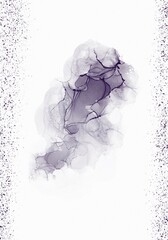 Abstract Dark Purple Marble Effect Backdrop Accent On White Background