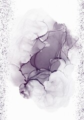 Abstract Dark Purple Marble Effect Backdrop Accent On White Background