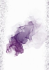 Abstract Dark Purple Marble Effect Backdrop Accent On White Background