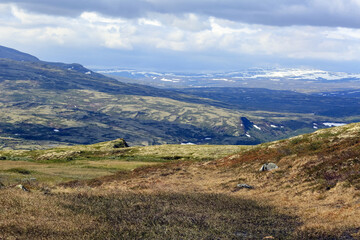 Mountains massif in Innerdalen (Innset), Norway