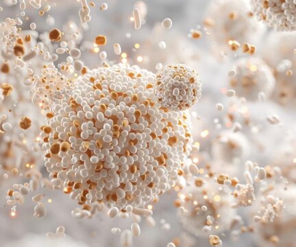 gluten under a microscope