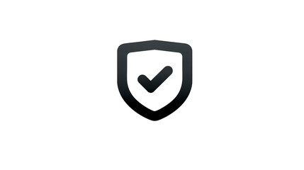 Shield check security protection icon safety secure symbol approval guard shield check icon represents security protection and approval conveying sense of safety and trust in simple modern style