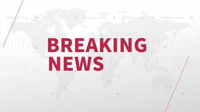 Breaking news & News Alert transition, 4K ProRes 4444 with alpha channel, start and end with transparent background, simplicity and minimalism design