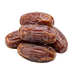 Fresh dates fruit pile isolated on white background