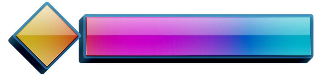 Fototapeta premium Modern glossy lower third banner with clean minimal design. Professional UI title bar for video overlay, broadcast graphics and streaming content. Isolated png with transparent background