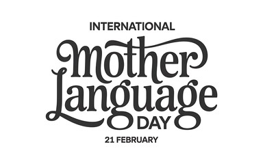 Obraz premium International mother language day logo on white background