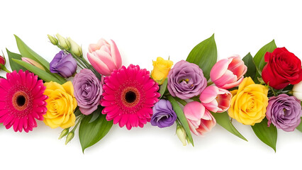 Fototapeta premium Vibrant colorful flowers in beautiful floral arrangement